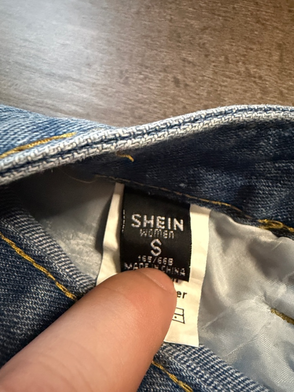 SHEIN Blue Distressed Denim Mini Skirt with Frayed Hem Womens Size Small - Picture 9 of 9